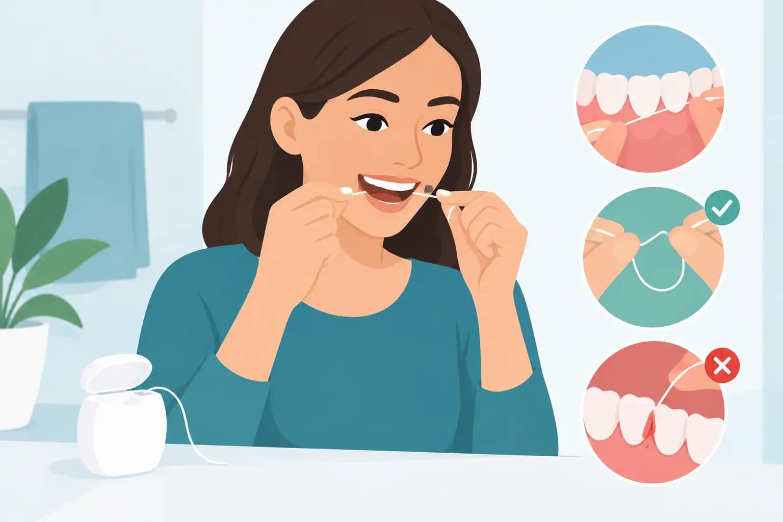 Comment utiliser le fil dentaire sans se blesser