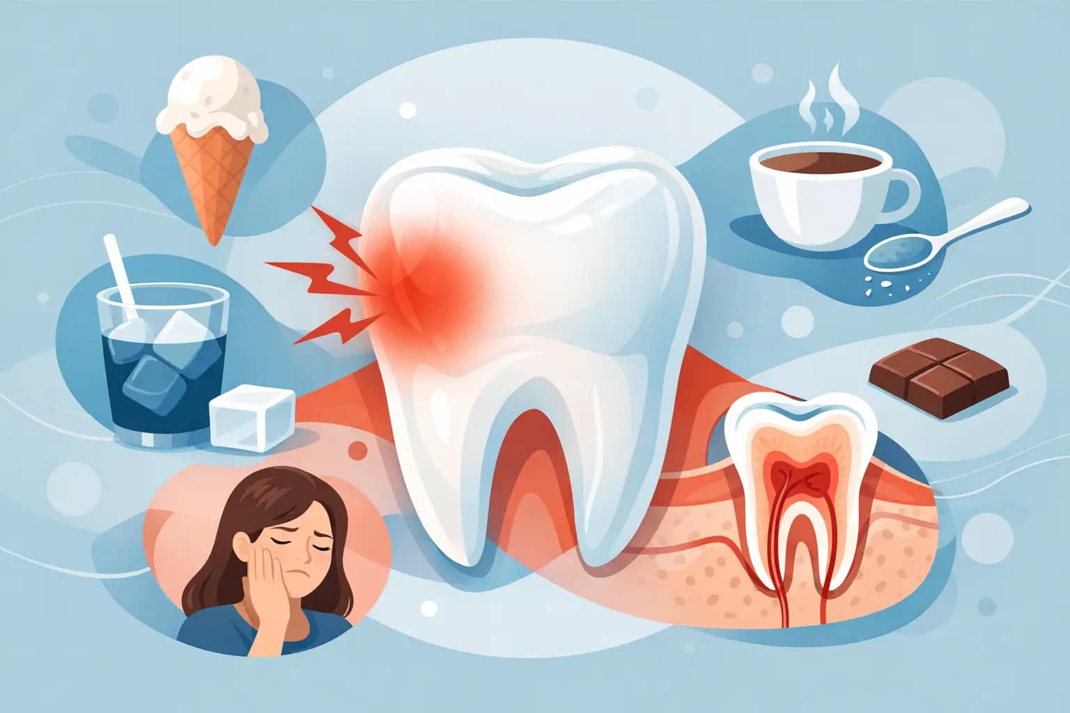 Dents sensibles, pourquoi la douleur apparaît